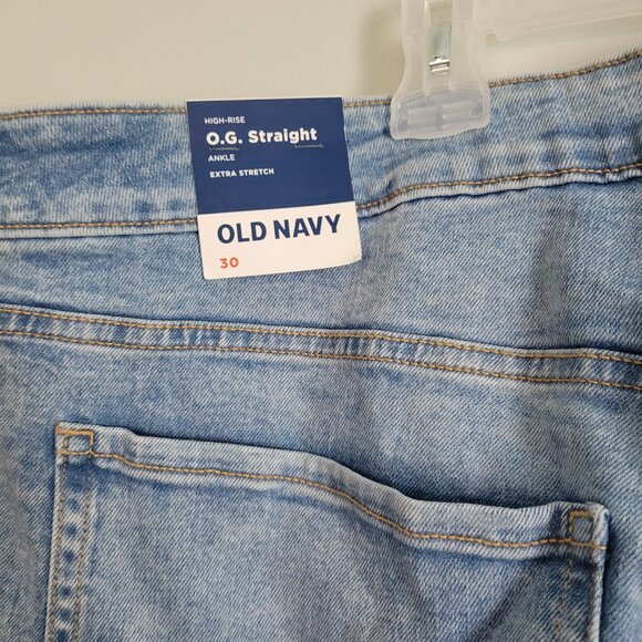 Old Navy Blue Jeans Women's 30 /4XL Plus Stretch Denim High-Rise Ankle NWT - Picture 4 of 5